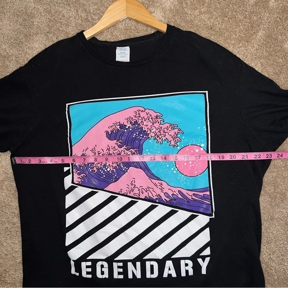 Legendary Ocean Wave Beach Surfing Cotton T-shirt Size XL - Picture 3 of 8
